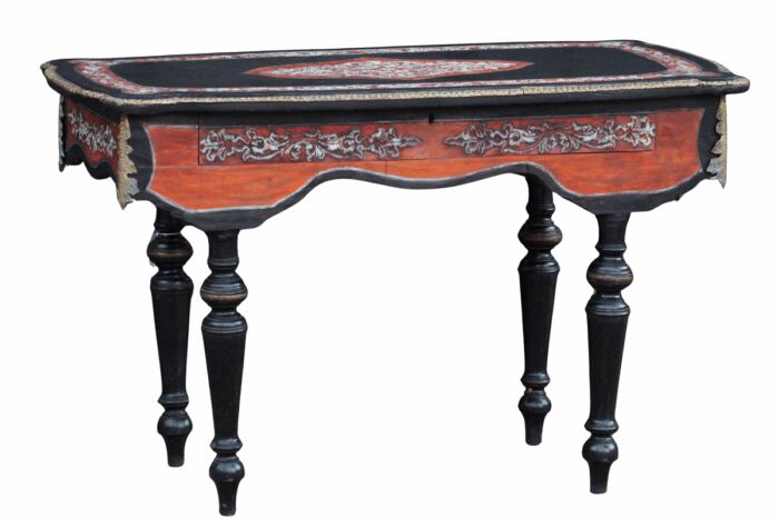 Ebonised Painted And Parcel Gilt Table