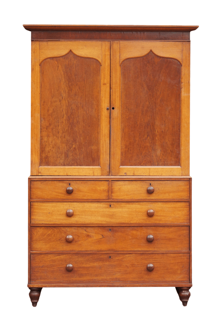 Victorian Mahogany Linen Press