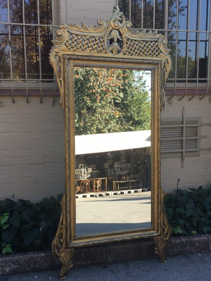 Ornate Gilt Lattice Mirror - Image 2