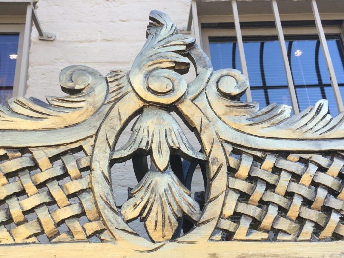 Ornate Gilt Lattice Mirror - Image 7