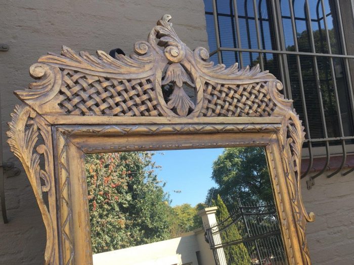 Ornate Gilt Lattice Mirror - Image 8