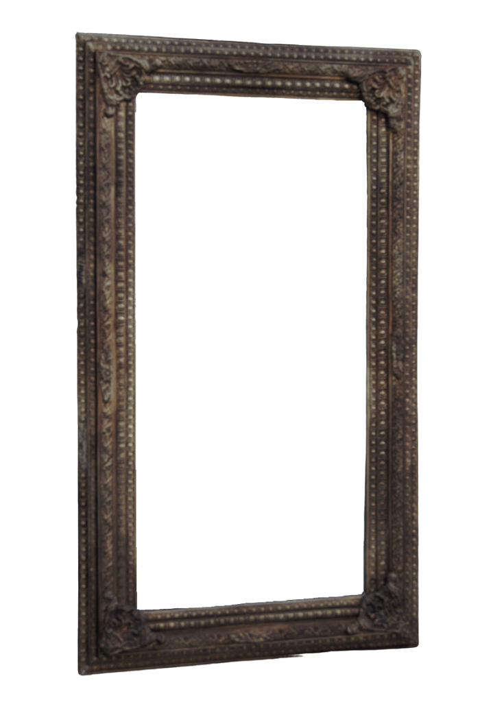 Gold Framed Mirror with Carving