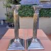 A Set of Four 20th Century Elizabeth II Silver-Plated Corinthian Column Candlesticks - Image 5