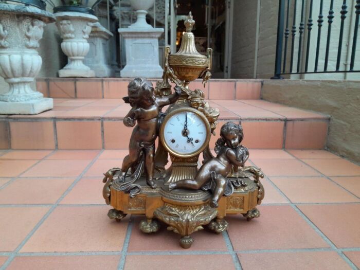 A 20th Century Brass Clock/Garniture Set - Image 6