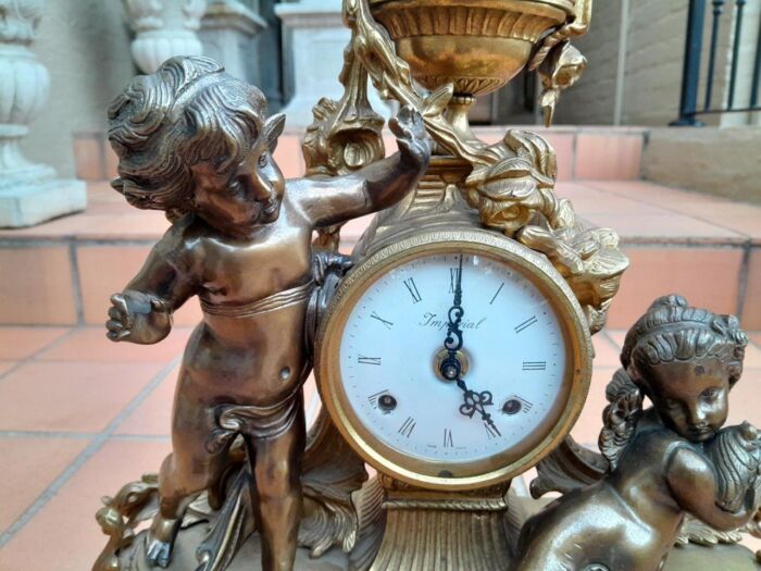 A 20th Century Brass Clock/Garniture Set - Image 10
