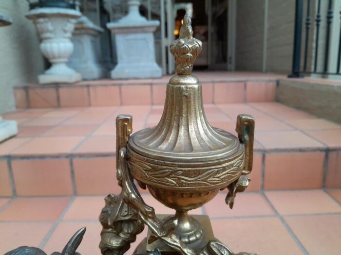 A 20th Century Brass Clock/Garniture Set - Image 11