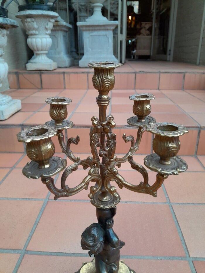 A 20th Century Brass Clock/Garniture Set - Image 16