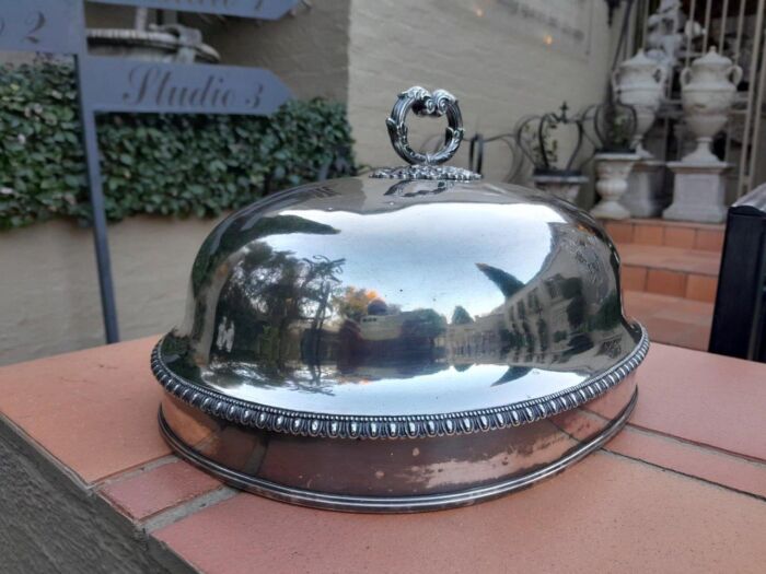 A  20th Century Victorian Silver-plate Food Dome - Image 4