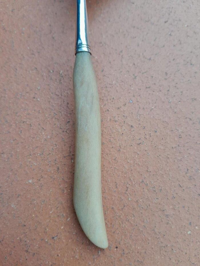 A Silver Tea Strainer with Bone Handle 38g weight - Image 4