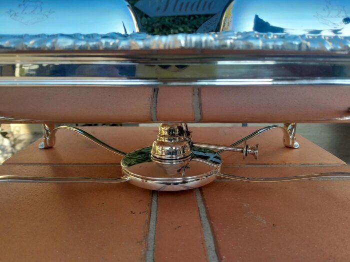 A 19th / 20th Century Victorian Twin Entrée Food Warmer On Stand - Image 8