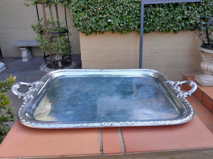 An Antique Victorian Silver-Plate Tray - Image 2