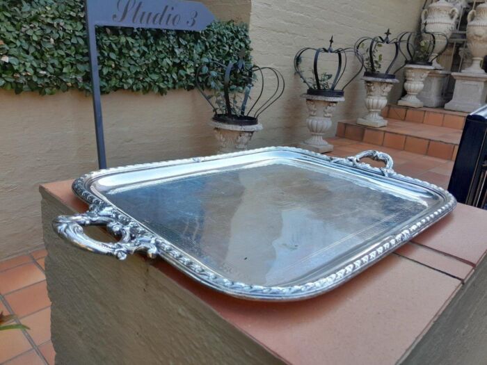 An Antique Victorian Silver-Plate Tray - Image 4