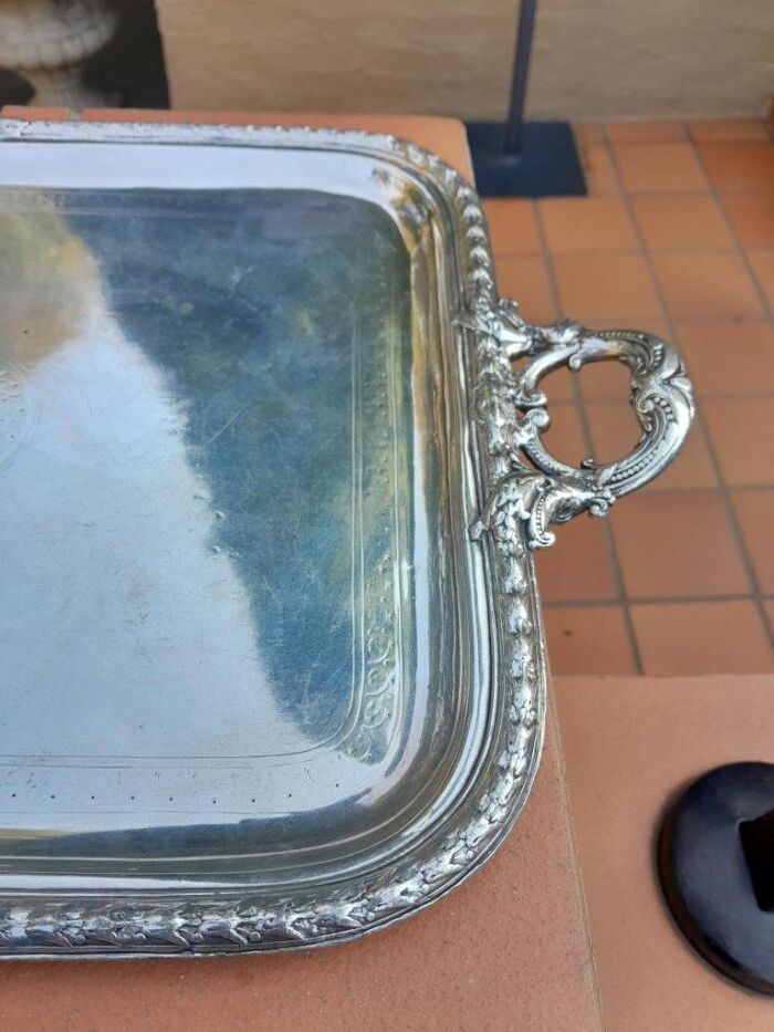 An Antique Victorian Silver-Plate Tray - Image 5
