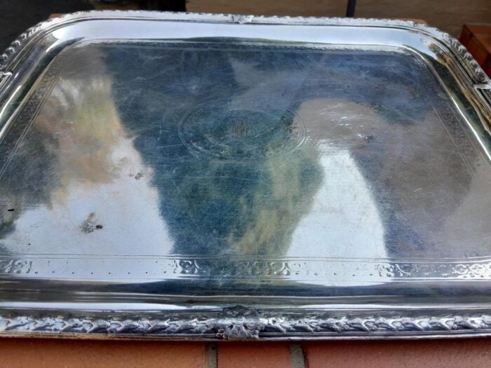 An Antique Victorian Silver-Plate Tray - Image 6