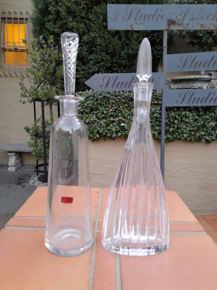 A Set Of Two Crystal Decanters - Image 2