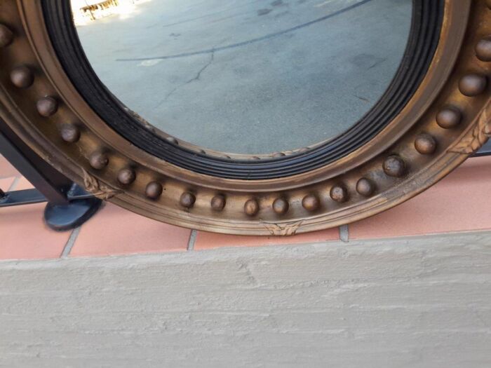 An Antique Gilt-Wood Convex Mirror - Image 5