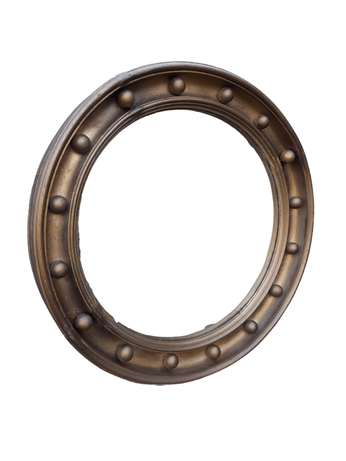 A 20th Century Regency Style Gilt Painted Convex Mirror