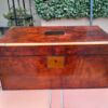 A 19th Century Victorian Campaign Military Rosewood Writing Slope with Brass Handle