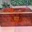 A 19th Century Victorian Campaign Military Rosewood Writing Slope with Brass Handle