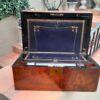 A 19th Century Victorian Campaign Military Rosewood Writing Slope with Brass Handle - Image 7