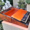 A 19th Century Victorian Campaign Military Rosewood Writing Slope with Brass Handle - Image 10