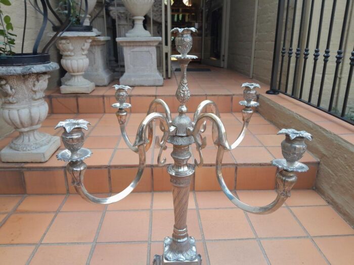 An Early 20th Century Silver Plate Centre Piece Candelabra of Large Proportion - Image 6