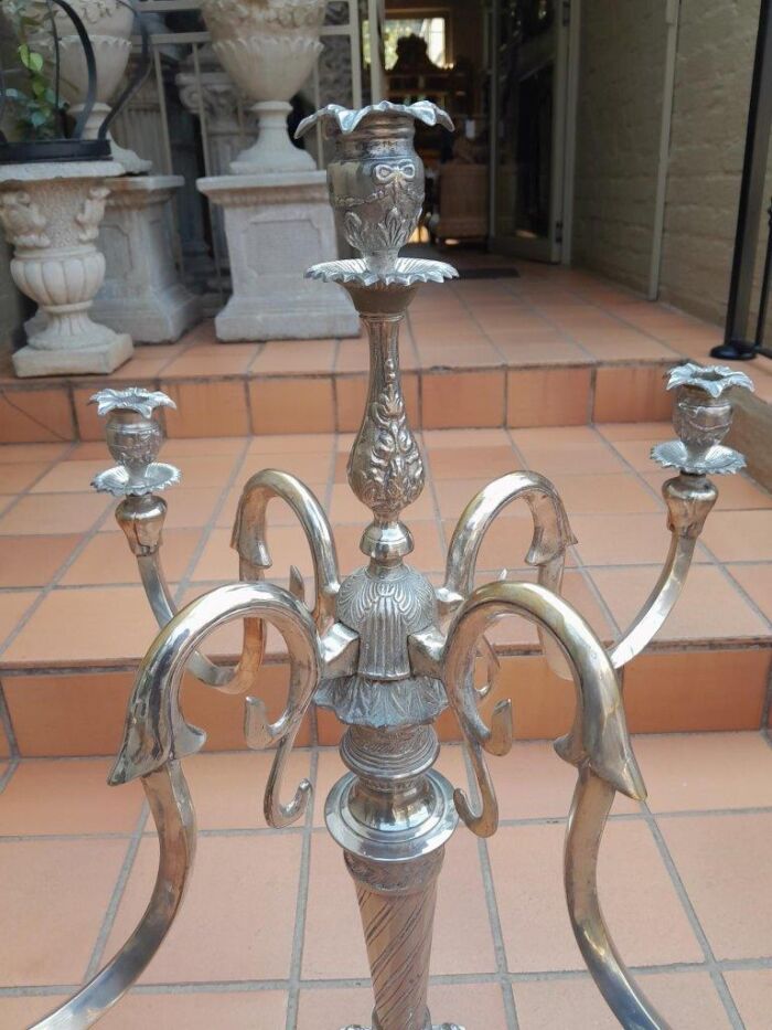 An Early 20th Century Silver Plate Centre Piece Candelabra of Large Proportion - Image 7