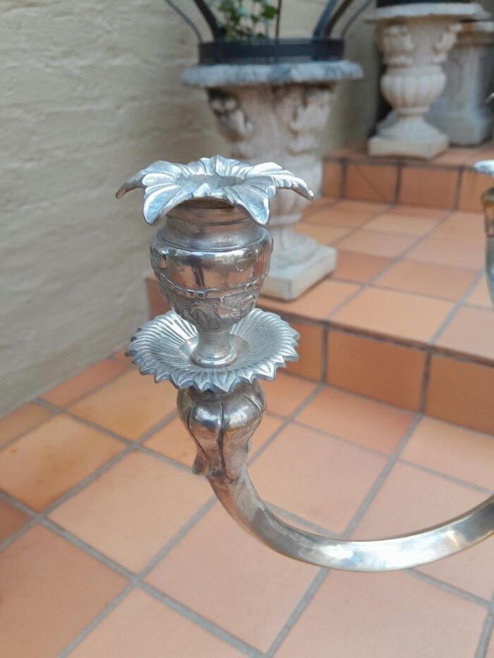 An Early 20th Century Silver Plate Centre Piece Candelabra of Large Proportion - Image 8