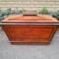 An Antique Victorian  Birds Eye Maple and Ebonised Cellarette with Metal Inner for Ice and Original Hardwood Castors