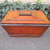 An Antique Victorian  Birds Eye Maple and Ebonised Cellarette with Metal Inner for Ice and Original Hardwood Castors - Image 3