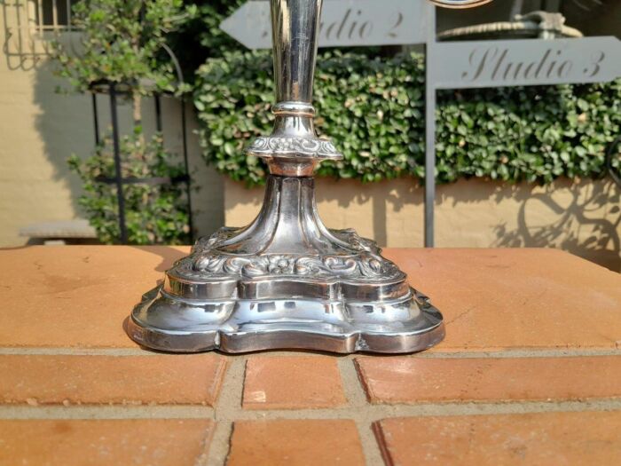 An Antique Victorian Pair of Heavy Sheffield Plate Candelabras - Image 8