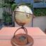 A 20th Century Library Rotating Globe with Brass Mounts and on Wooden Base with Compass