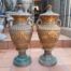 A 20th Century Large Pair Of Stone Urns On Bases