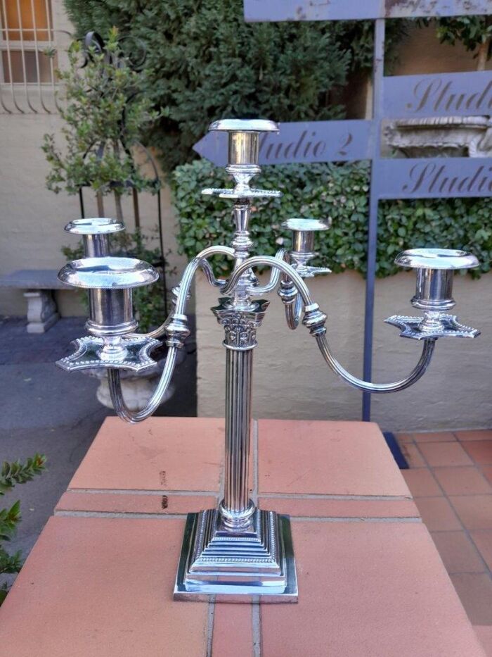 A 20th Century Mappin & Webb Electroplated Candelabra - Image 2