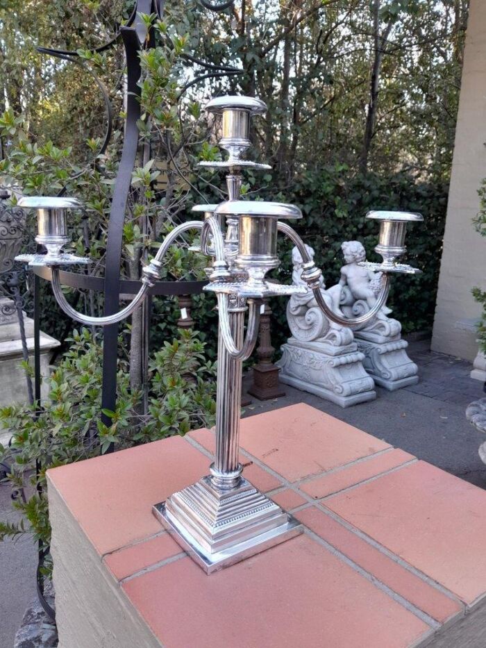 A 20th Century Mappin & Webb Electroplated Candelabra - Image 3