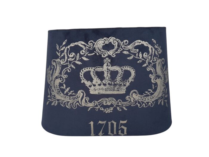 A Black And Gold Crown Hand-Made Lampshade