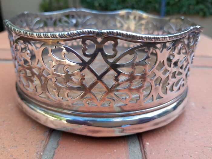 A Silver-plated Wine Bottle Coaster - Image 4