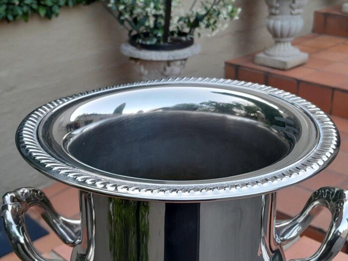 A 20th Century Silver-Plate Champagne / Wine Cooler with Handles - Image 7