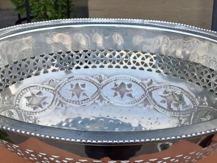 A 20th Century Large Silver-Plate Centre Bowl With Handles - Image 10