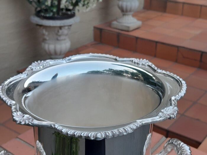A 20th Century Silver-Plate Champagne / Wine Cooler with Handles - Image 6