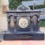 An Antique Victorian Black Slate Clock