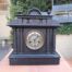 An Antique 19th Century Victorian Black Slate Clock