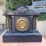 An Antique 19th Century French Style Black Slate Quartz Clock