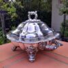 A 20th Century Electroplate Tureen With Cover On Feet Dimensions 30cm Including Handles - Image 3