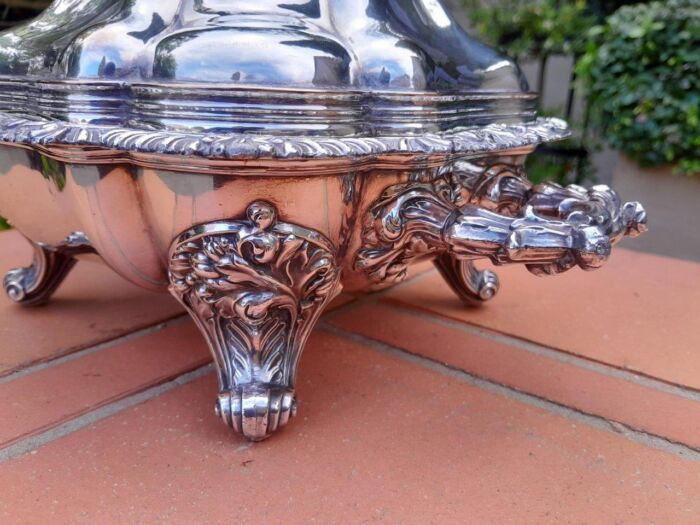 A 20th Century Electroplate Tureen With Cover On Feet Dimensions 30cm Including Handles - Image 4