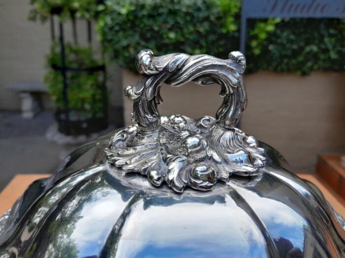 A 20th Century Electroplate Tureen With Cover On Feet Dimensions 30cm Including Handles - Image 6