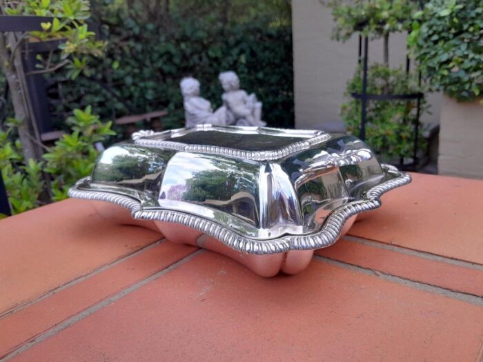 A 20th Century Electroplate Entrée Dish With Cover - Image 3