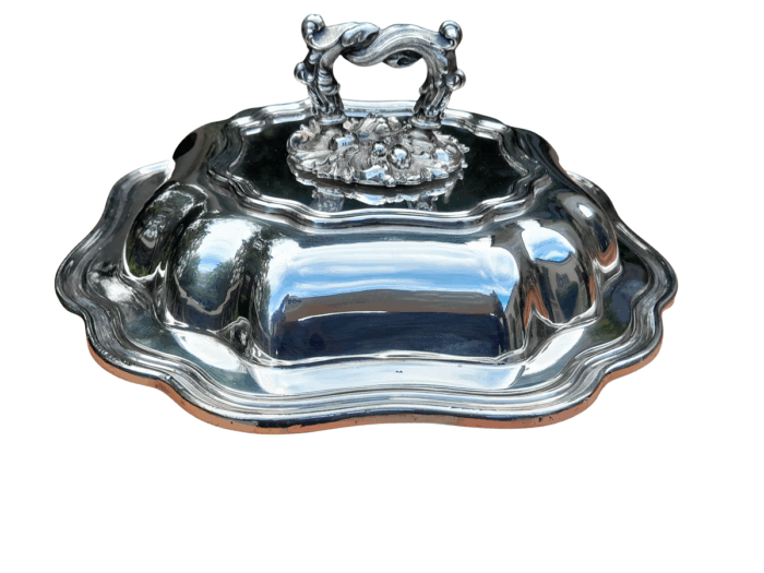 A 20th Century Electroplate Entrée Dish With Cover