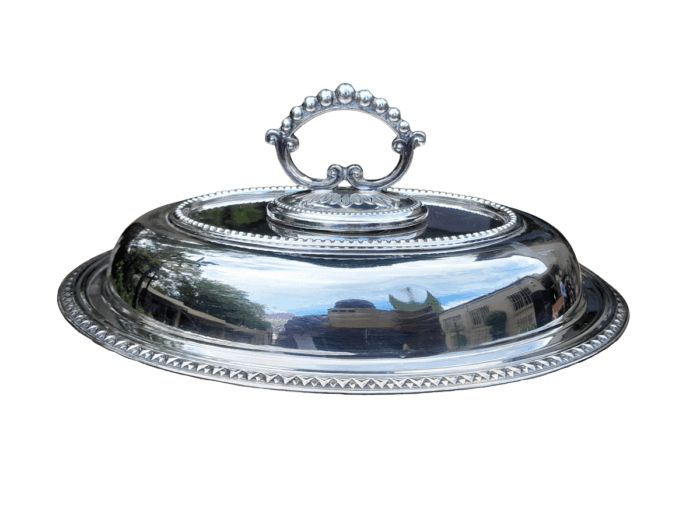 A 20th Century Electroplate Entrée Dish With Cover