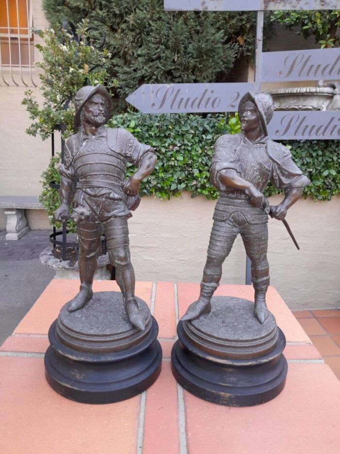 A 20th Century Pair Of Spelter Soldier Statues - Image 2